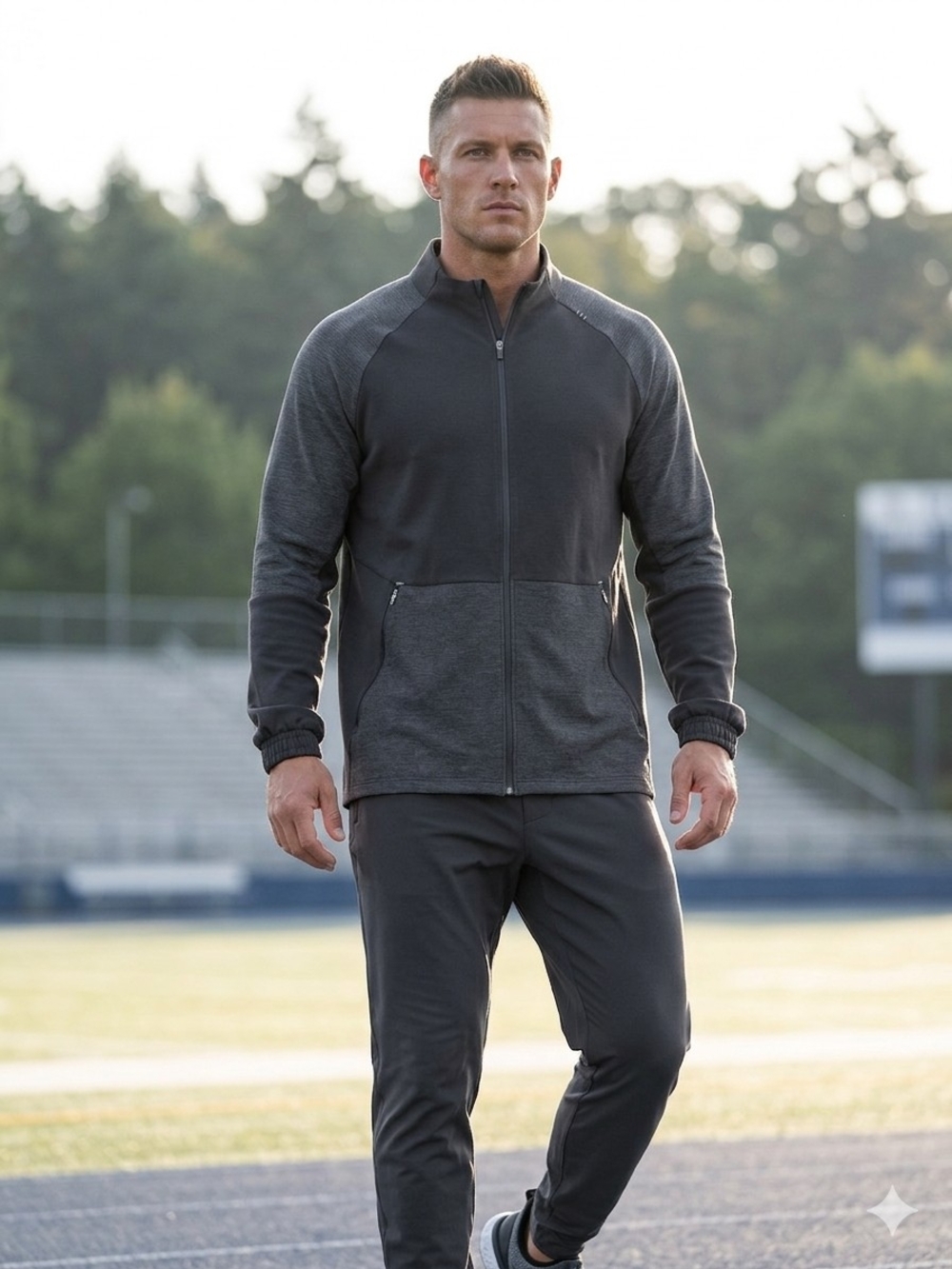 Lululemon Athletica Men's Charcoal Full-Zip Performance Jacket, XL